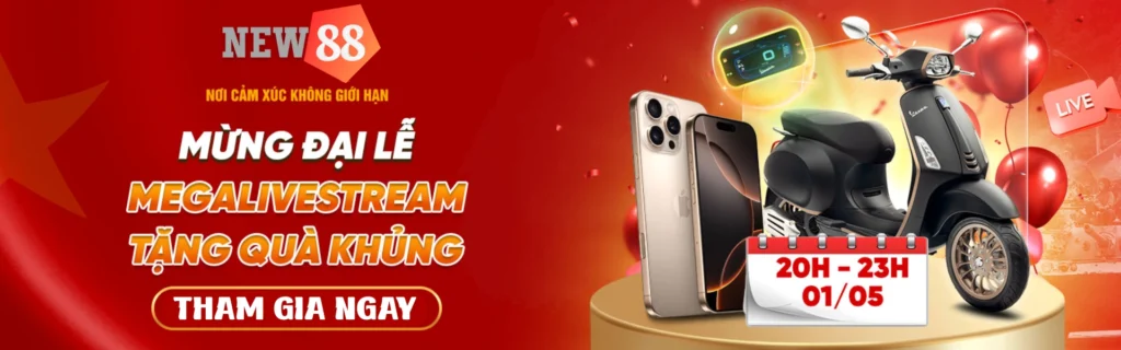 Banner new88 Chào mừng đại lễ 30/4 - 1/5